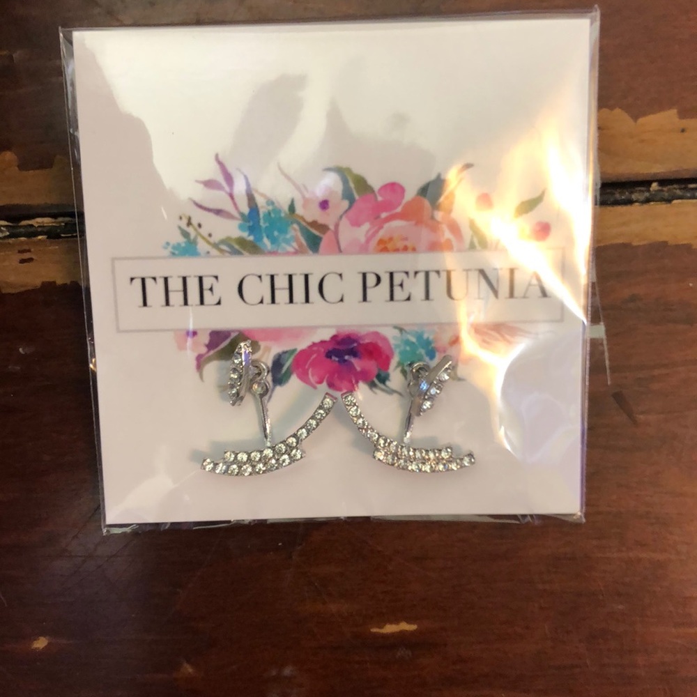 NIP—Gorgeous Silver Sparkling Earrings